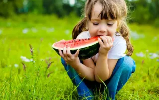 Child eating healthy