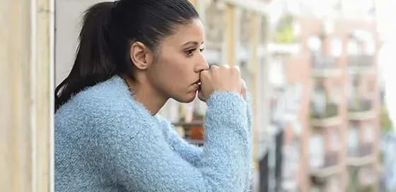 Woman feeling a Panic Attacks coming